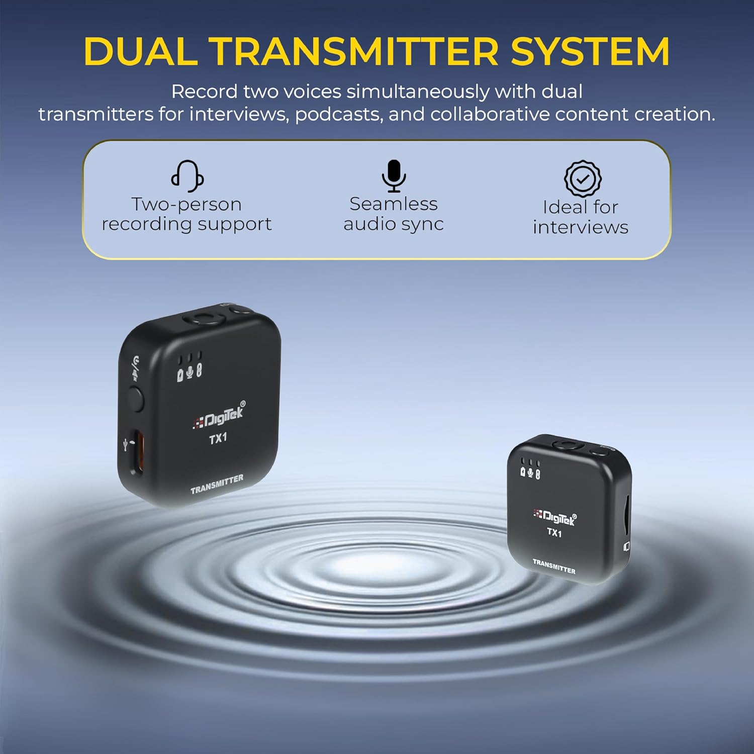 Digitek DWM 122 Wireless Microphone with Audio Monitoring