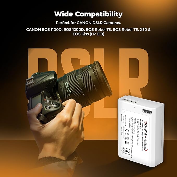Digitek Platinum (LP-E10 Type C) 1000mAh Li-ion Battery for Canon Cameras