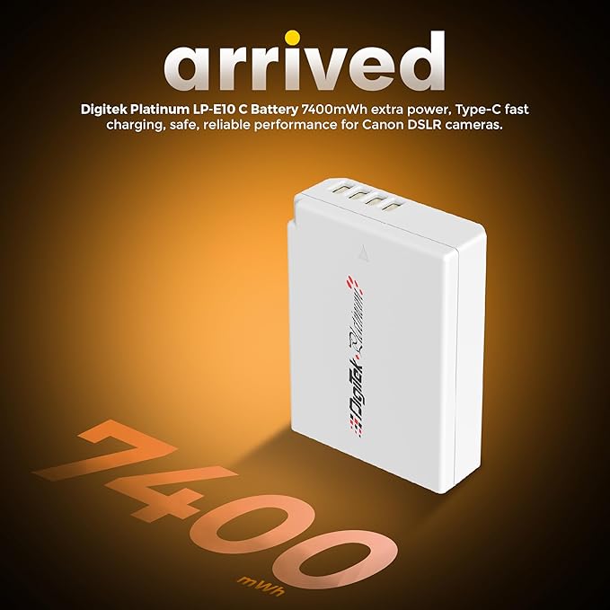 Digitek Platinum (LP-E10 Type C) 1000mAh Li-ion Battery for Canon Cameras