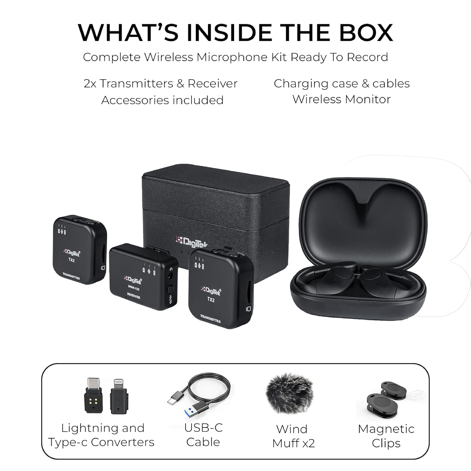 Digitek DWM 122 Wireless Microphone with Audio Monitoring