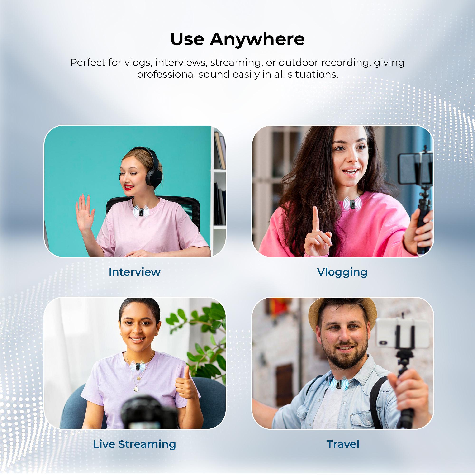 Digitek (DWM 123) 2-in-1 Wireless Microphone (Black)