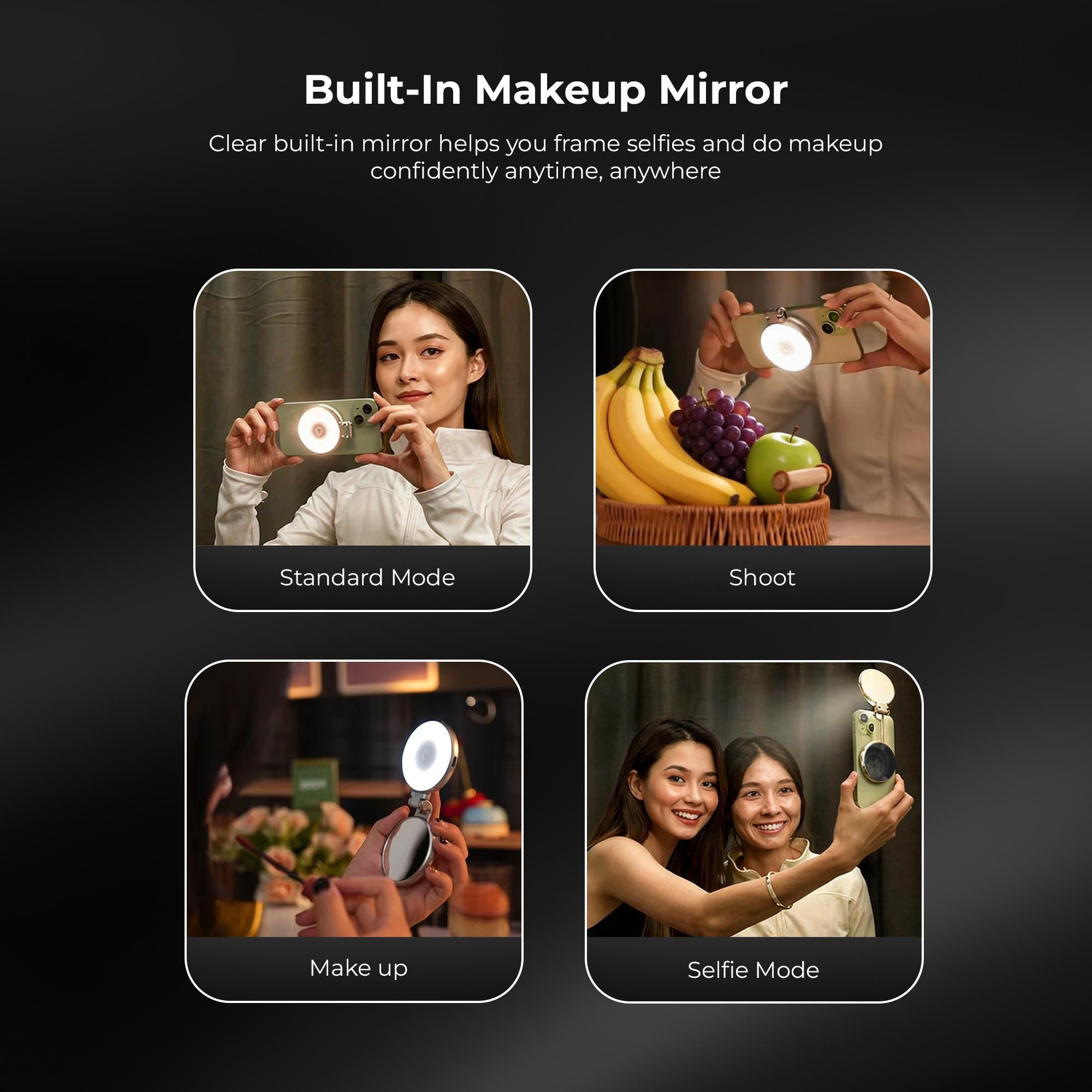 Digitek (DRL 3W) Magnetic Selfie Ring Light with Mirror