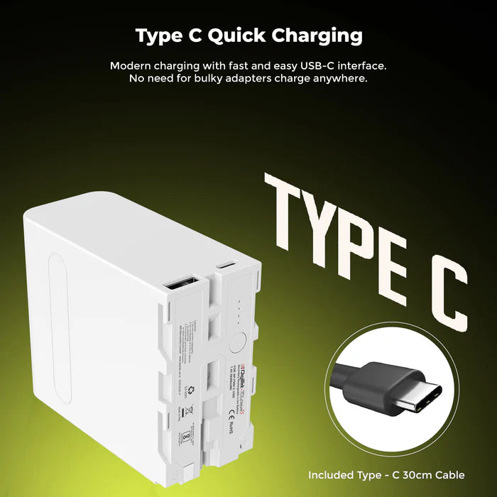 Digitek (NP-F980 C Platinum) 16000mAh Rechargeable Li-ion Battery for Cameras