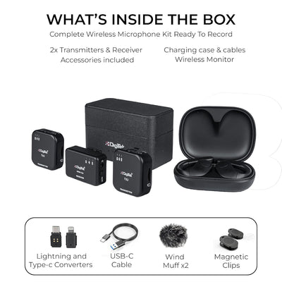 Digitek DWM 122 Wireless Microphone with Audio Monitoring