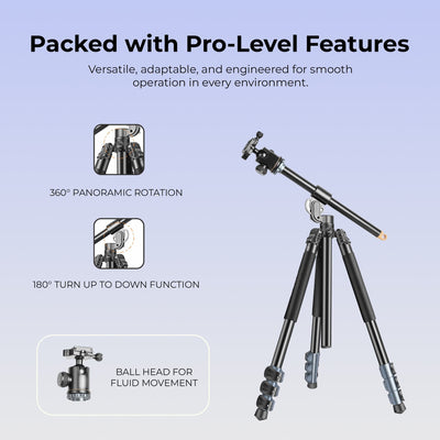 Digitek (DTR 540 BH) Heavy Duty Multi-Angle DV Tripod cum Monopod