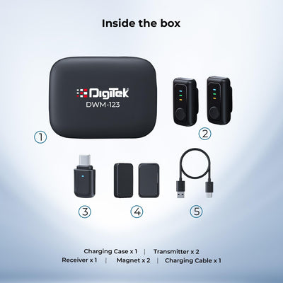 Digitek (DWM 123) 2-in-1 Wireless Microphone (Black)